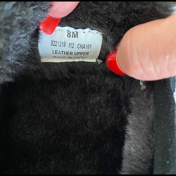 NEW Sperry Top Sider Black Leather fur Moccasins 8 - Picture 7 of 7